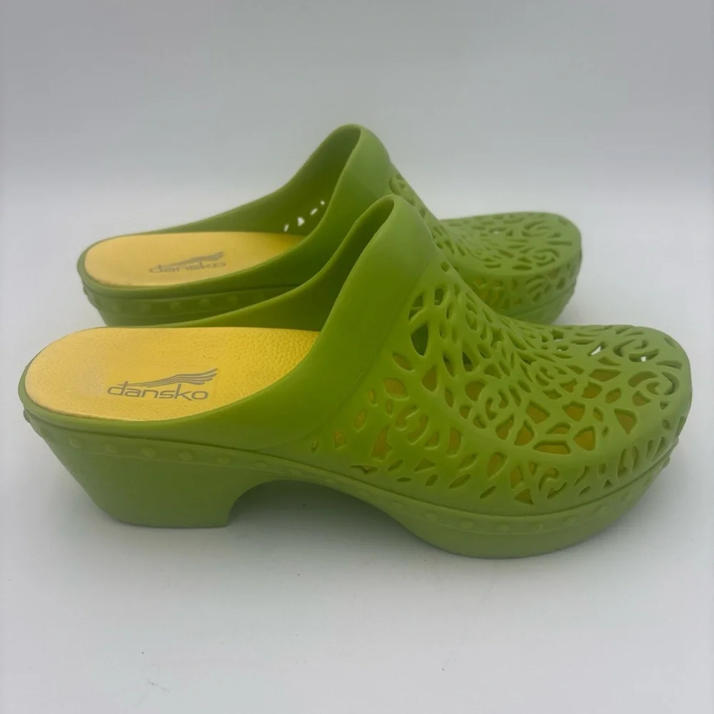 Dansko Bright Green Women's Clogs - Picture 6 of 10